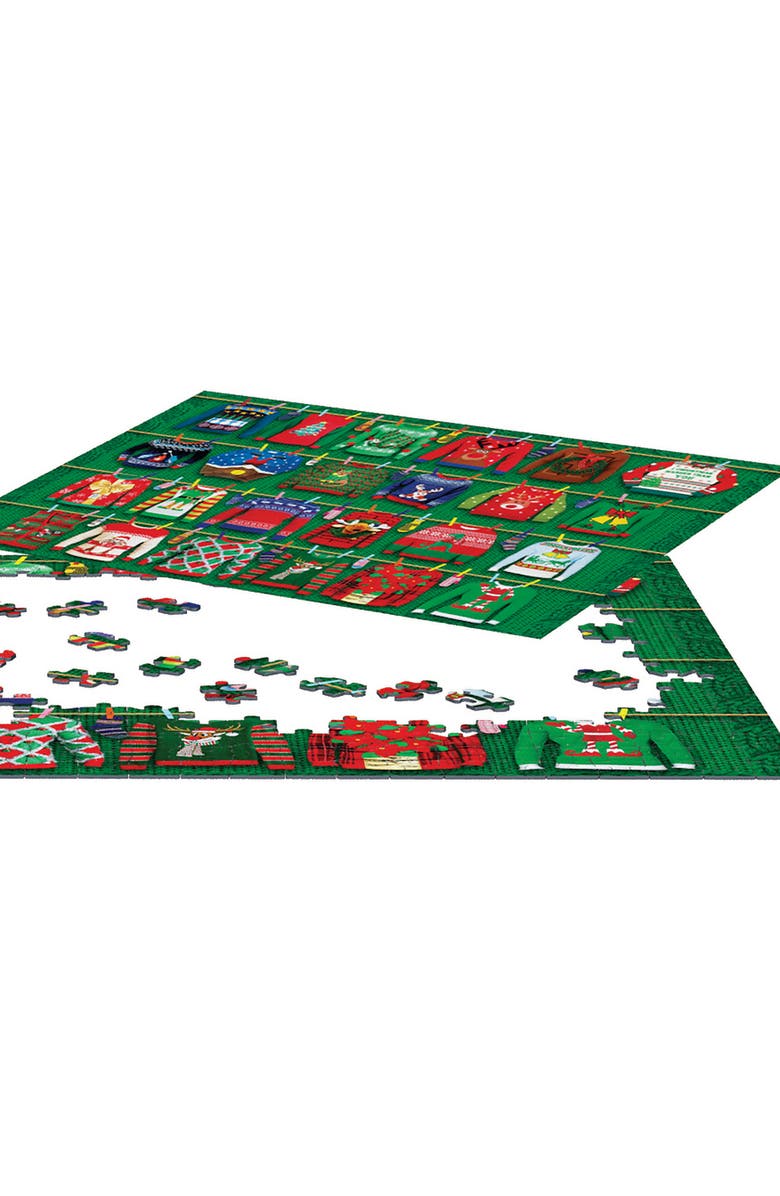 Eurographics Puzzle Tin Ugly Christmas Sweaters 550 Piece, Alternate, color, Multicolored