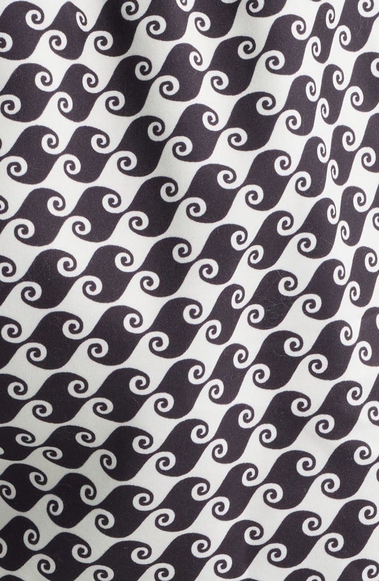 Boardies Printed Short Swim Trunks, Alternate, color, Black/ Cream