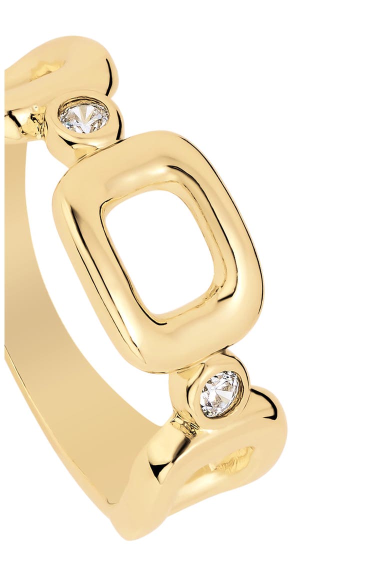 Modern Muse Square Tile CZ Ring, Alternate, color, GOLD