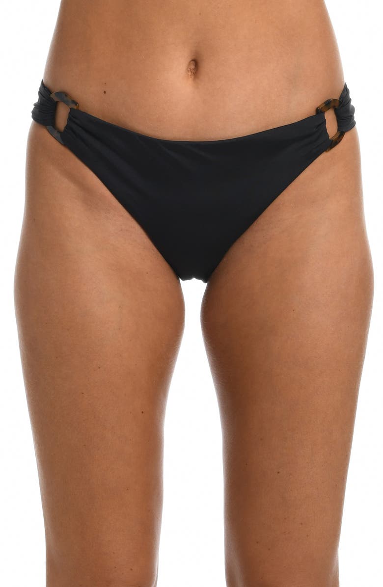 Sunshine 79 Solids Shirred O-Ring Bikini Bottoms, Main, color,