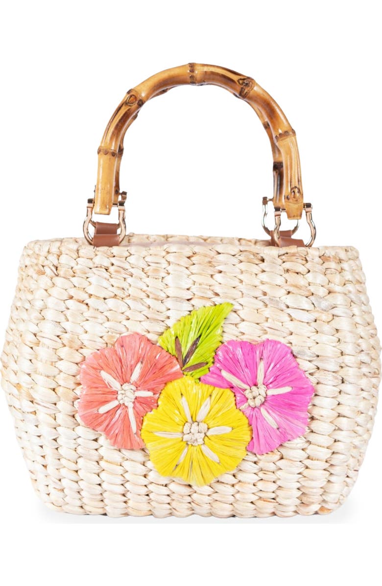 Jelavu Kaia Handwoven Rattan Handbag, Main, color, Natural