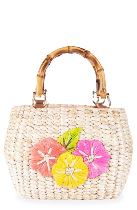 Kaia Handwoven Rattan Handbag