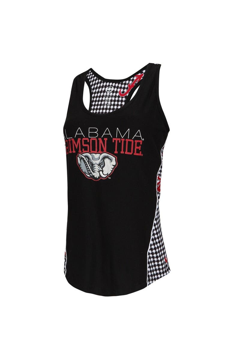 CONCEPTS SPORT Women's Concepts Sport Black/Houndstooth Alabama Crimson Tide Fairway Knit Tank Top, Alternate, color,