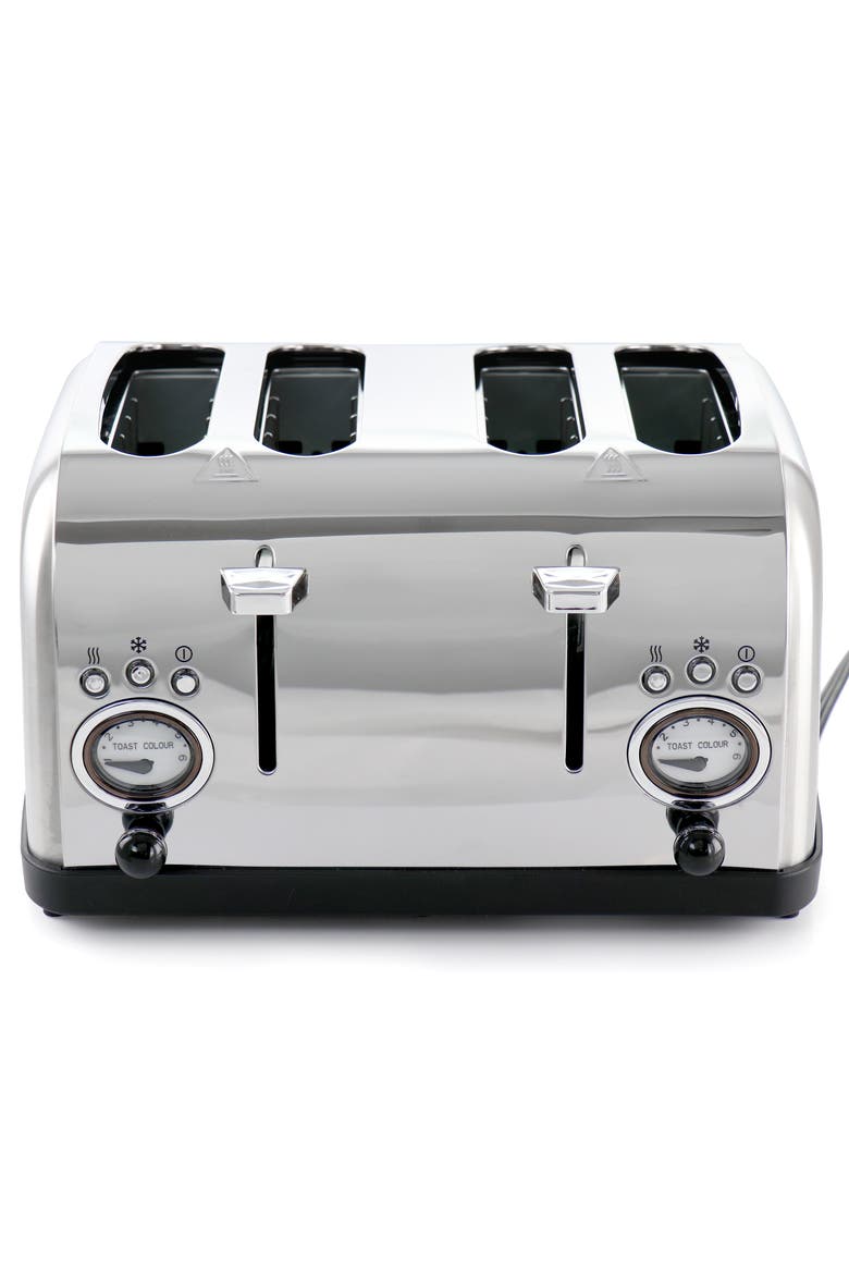 4 Slice Wide Slot Toaster with Variable Browning in Silver, Alternate, color, Grey