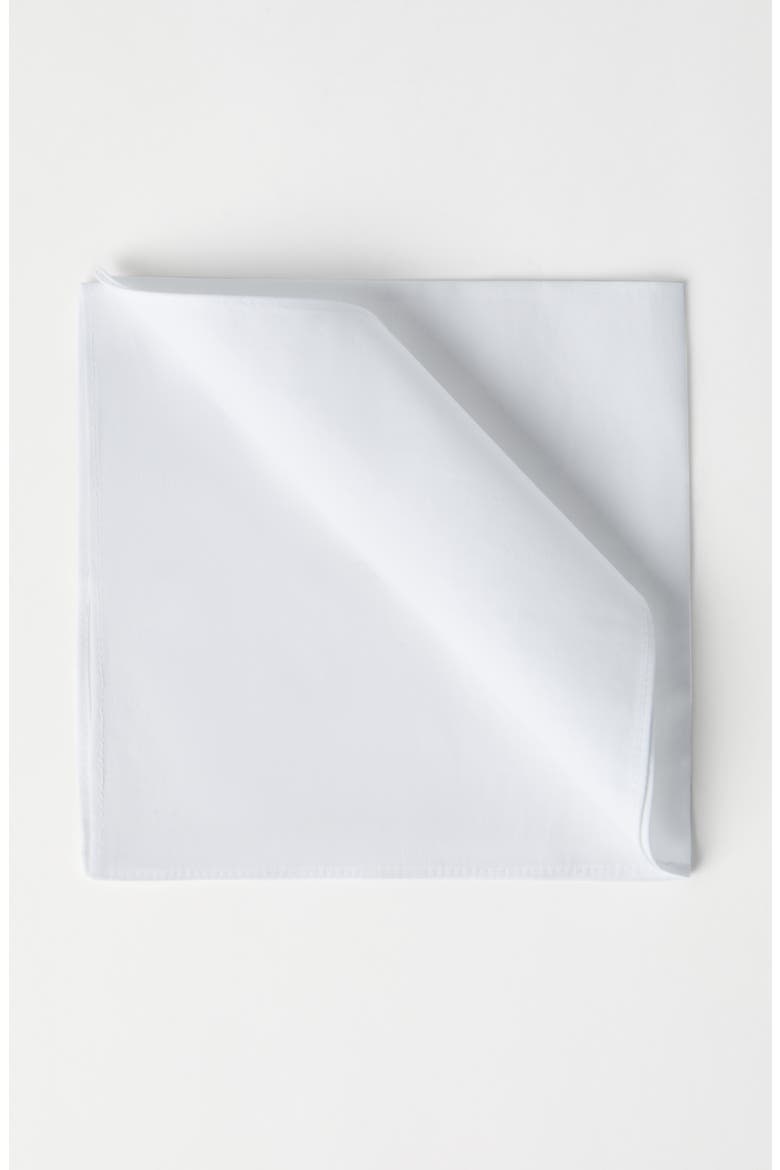 Tuxedo pocket square, Alternate, color, White