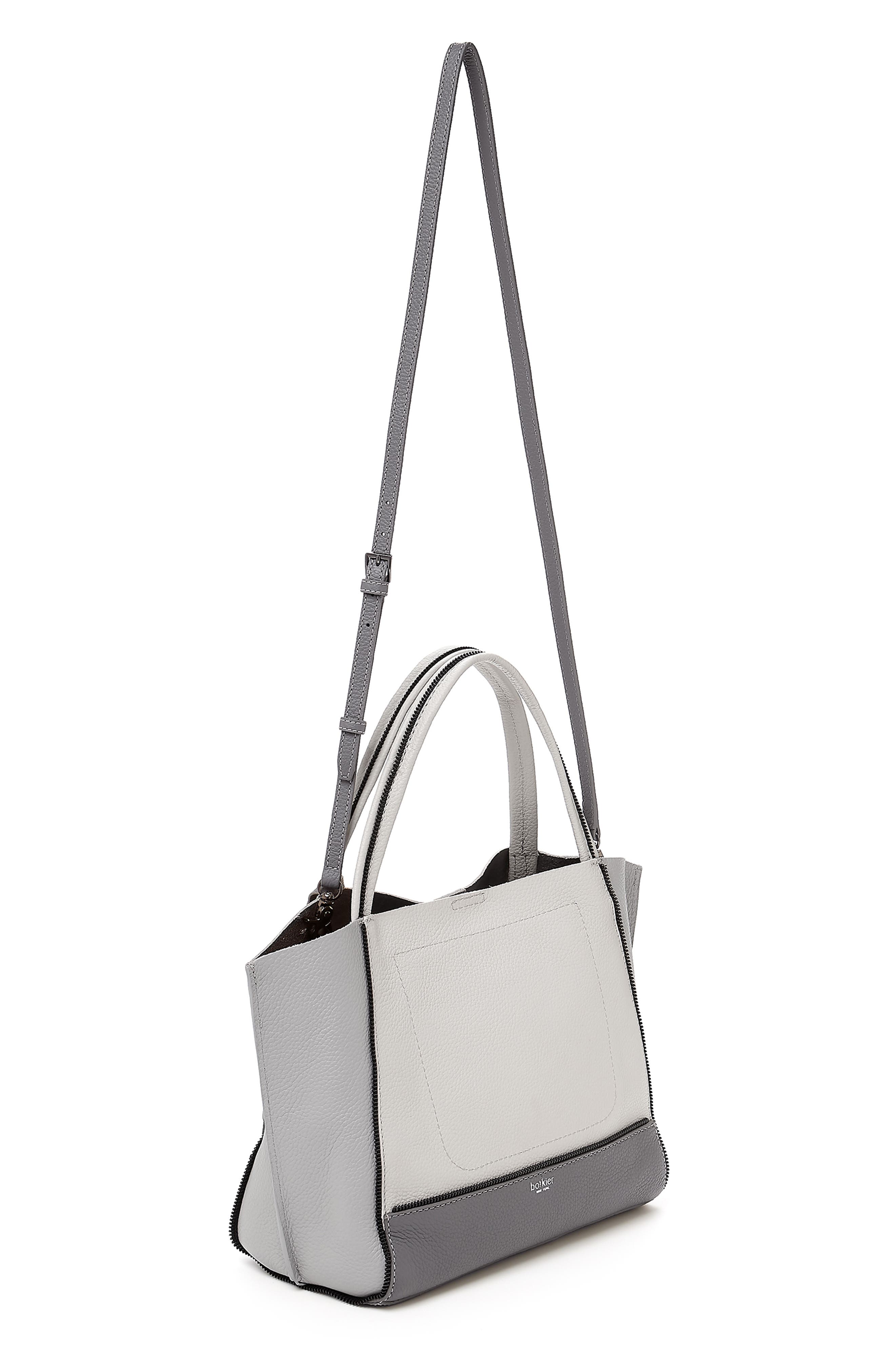 Bite Size Soho Leather Tote, Alternate, color, SMOKE COMBO