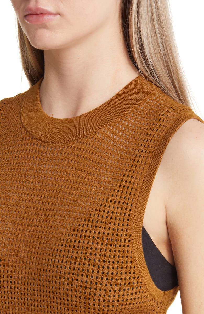 Open Edit Sheer Open Knit Midi Sweater Dress, Alternate, color,