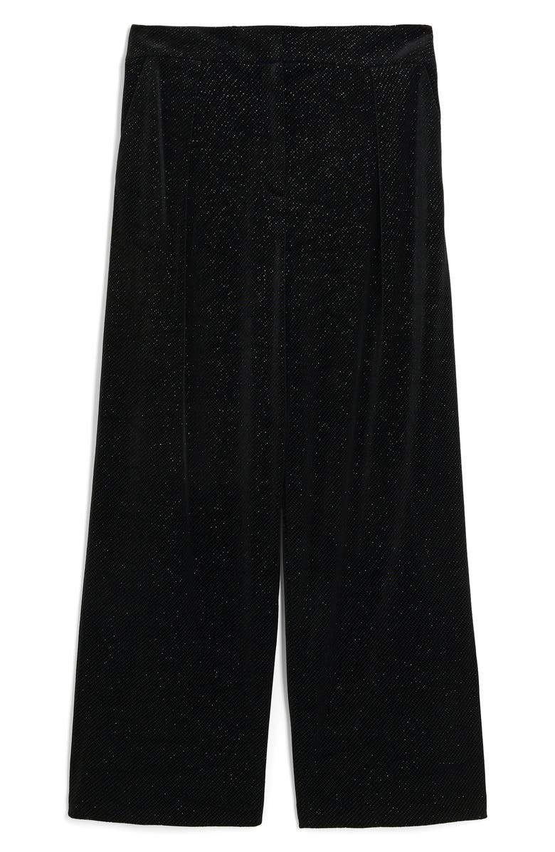 River Island Sparkle Slim Fit Velvet Trousers, Alternate, color, 