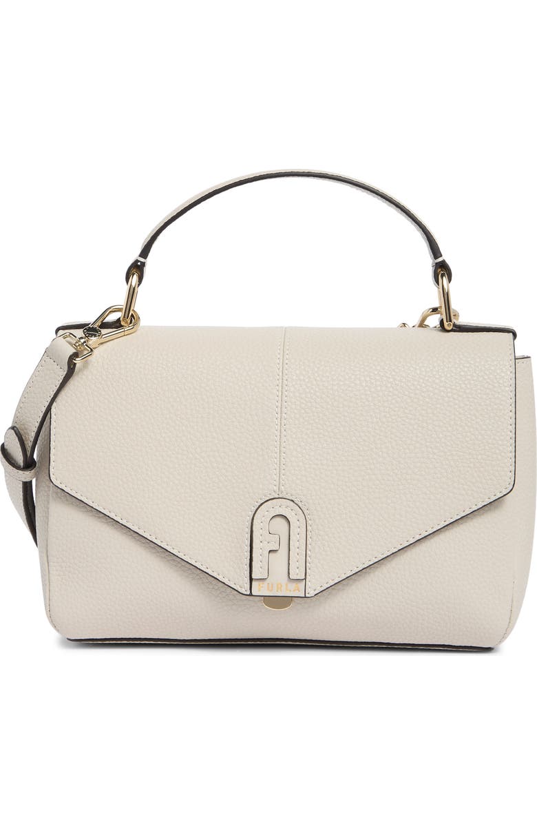 Furla Dafne Top Handle Satchel, Main, color, Perla E
