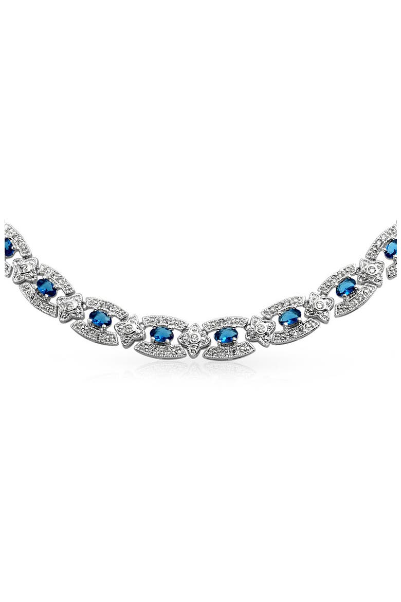 Crystal Pavé Collar Necklace, Alternate, color, BLUE