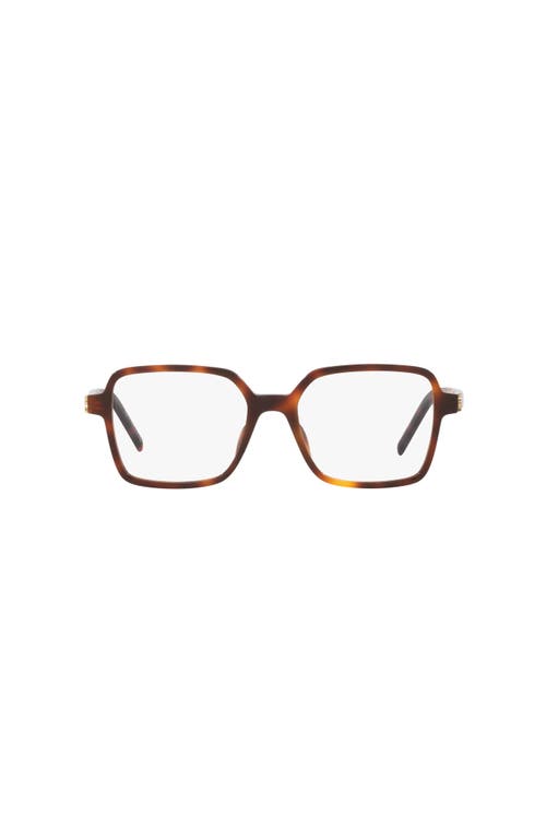Saint Laurent 54mm Rectangle Optical Glasses In Brown