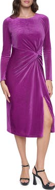 DKNY Long Sleeve Side Knot Dress