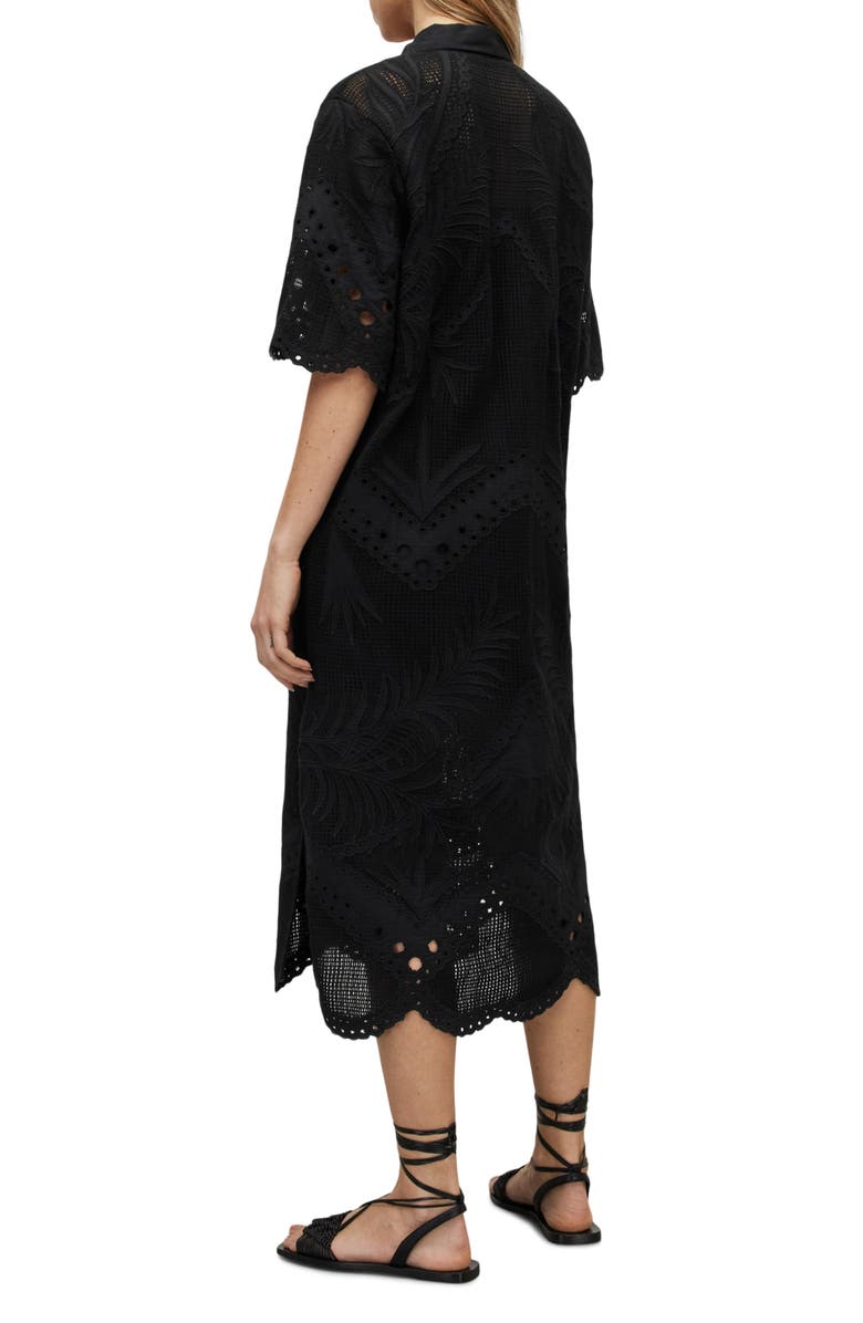 AllSaints Meria Broderie Shirtdress, Alternate, color, 
