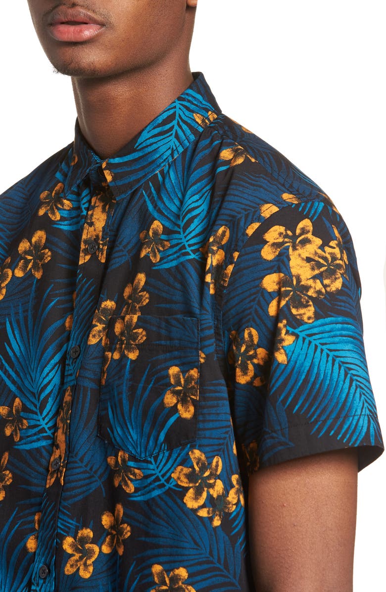 The Rail Short Sleeve Print Poplin Shirt, Alternate, color,