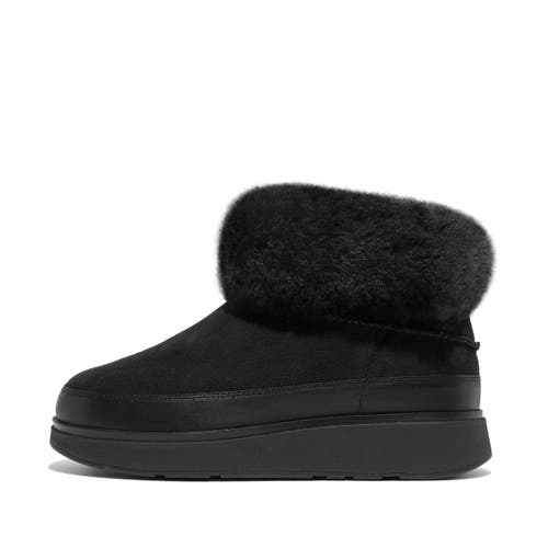 Fitflop Gen-ff Mini Double-faced Shearling Boots In Black