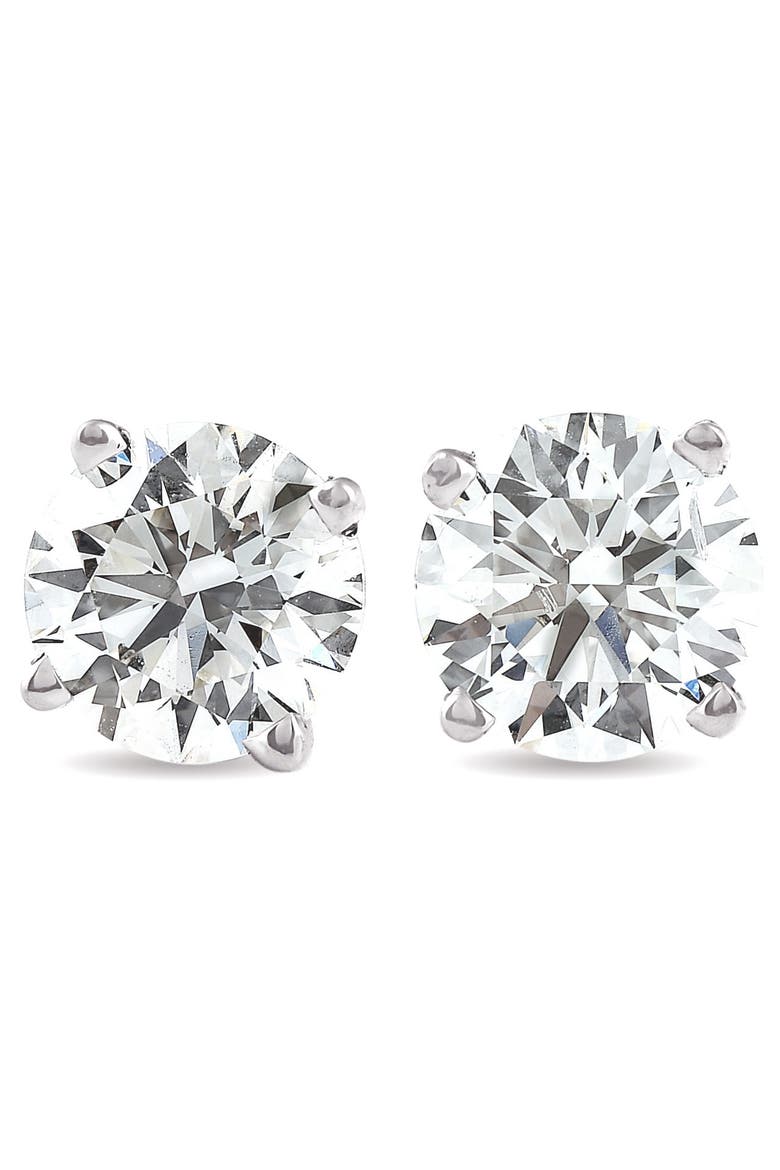 .25 - 1.00Ct Screw Back Diamond Studs Lab Grown Women's Earrings, Main, color, Silver