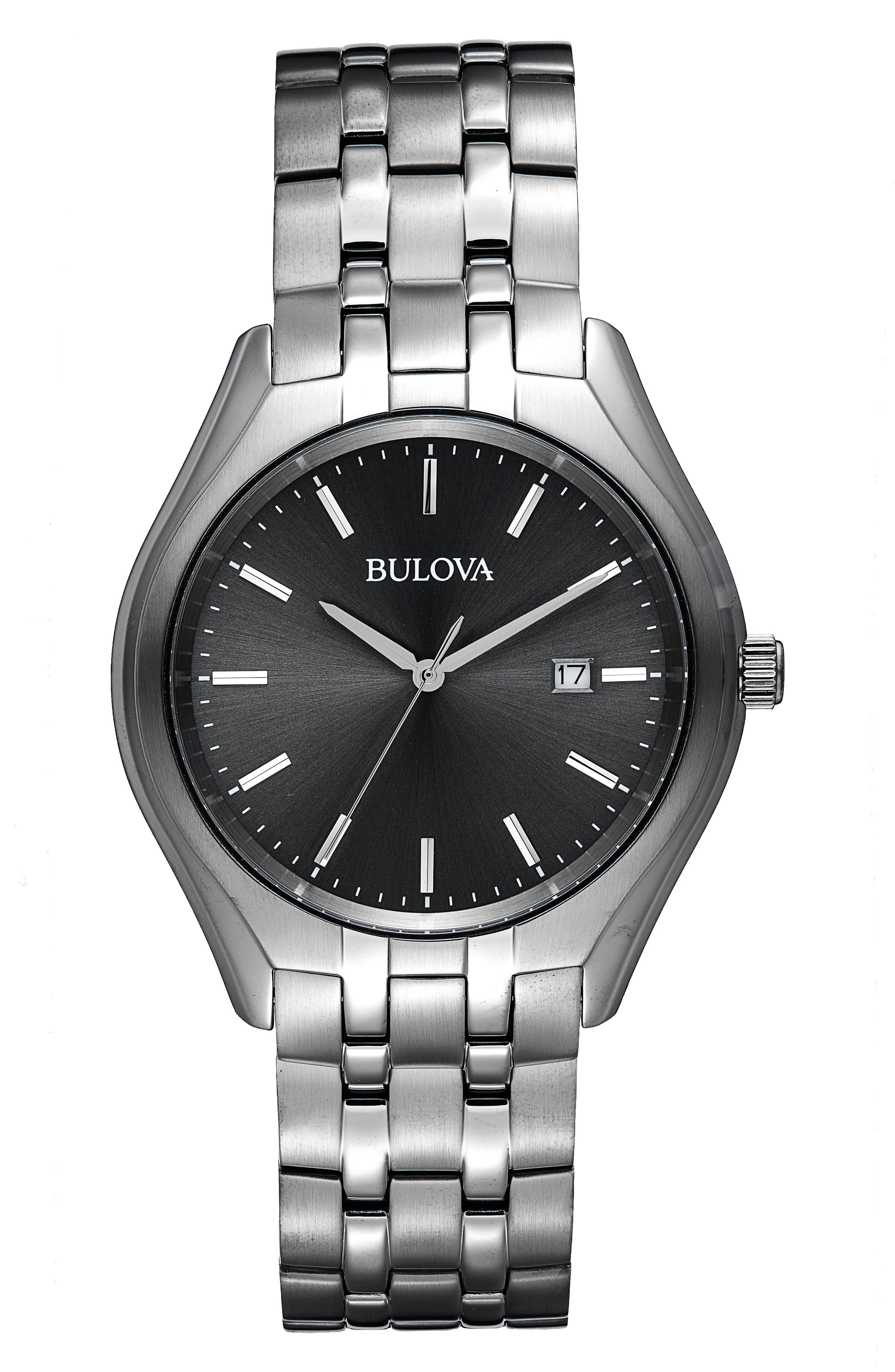 Three Hand Quartz Bracelet Watch, 41mm