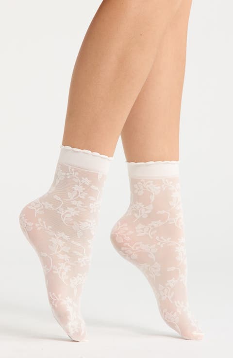 Sheer Lace Ankle Socks