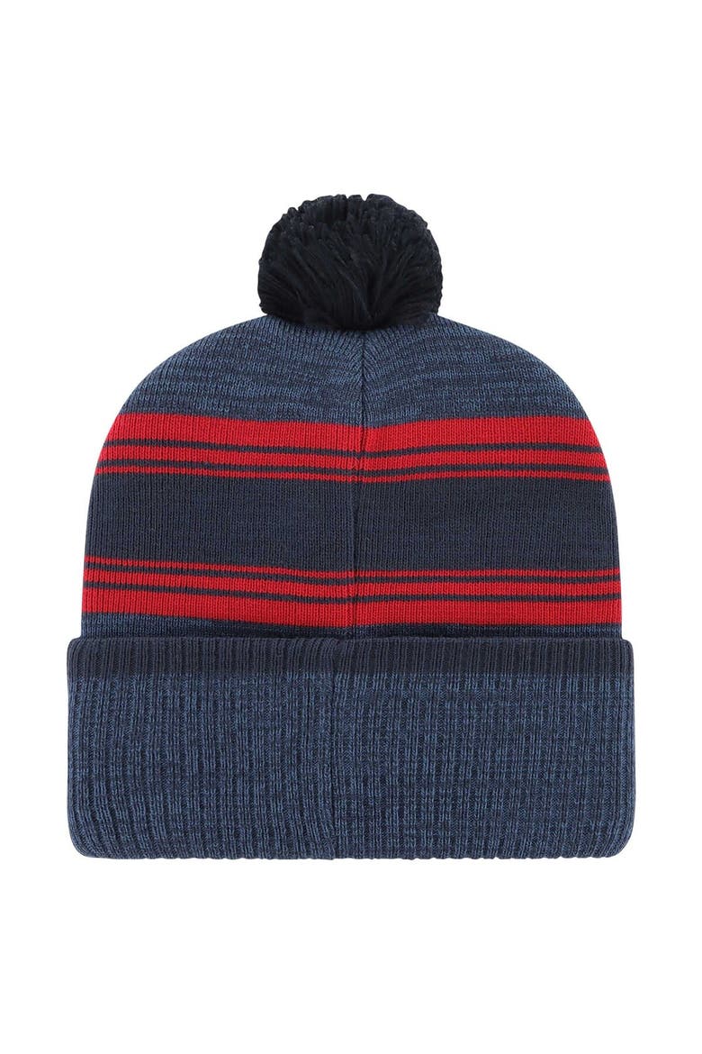 Men's '47 Navy New England Patriots Fadeout Cuffed Knit Hat with Pom, Alternate, color, Navy