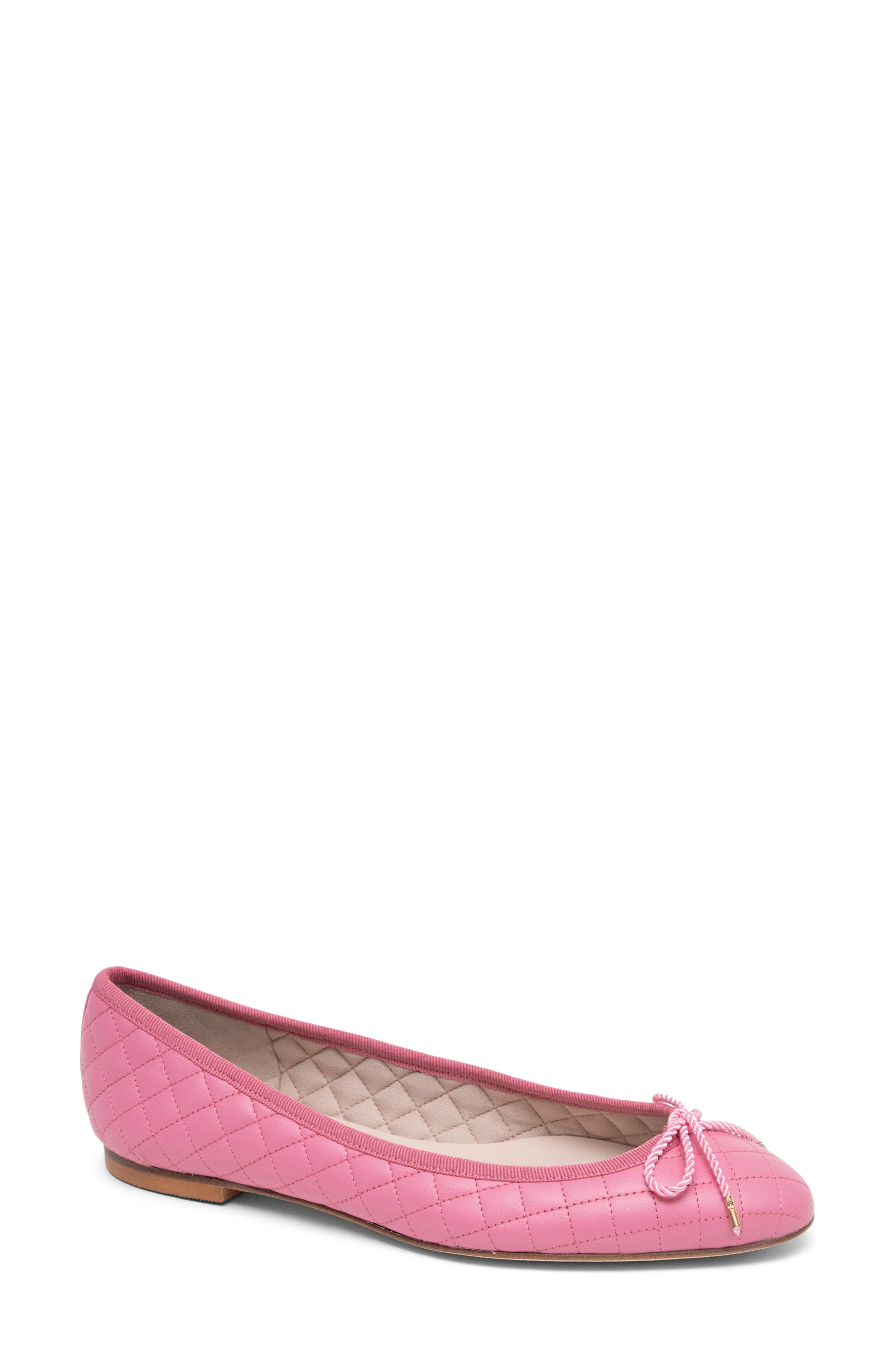 PAUL MAYER Lido Quilted Ballet Flat, Main, color, Pink
