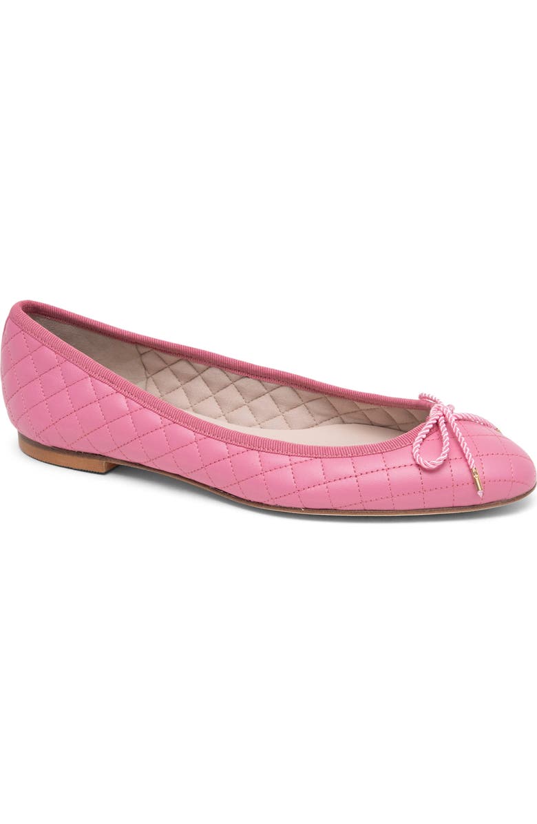 PAUL MAYER Lido Quilted Ballet Flat, Main, color, Pink