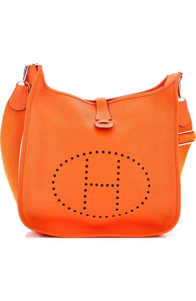 Pre-Owned Hermes Evelyne Bag Gen III Clemence GM, Main, color, Feu