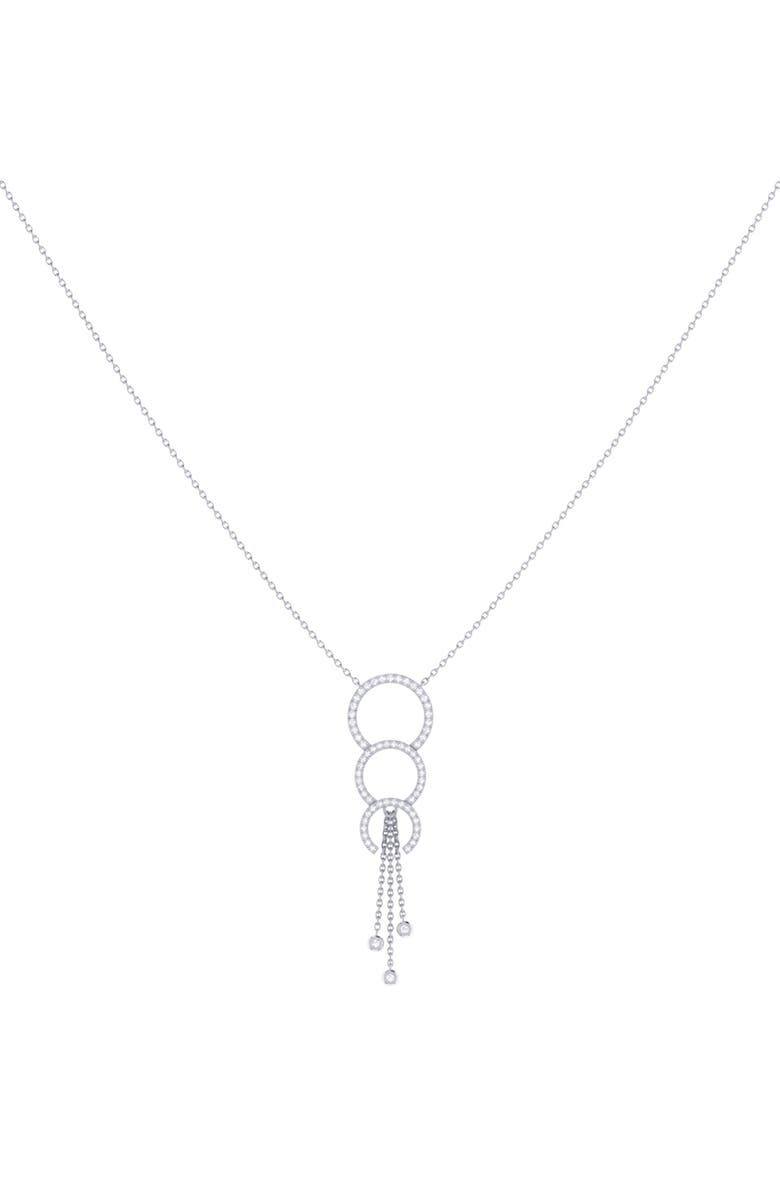 LuvMyJewelry Home Chandelier Trio Diamond Pendant Necklace - 0.18ct., Main, color, Silver