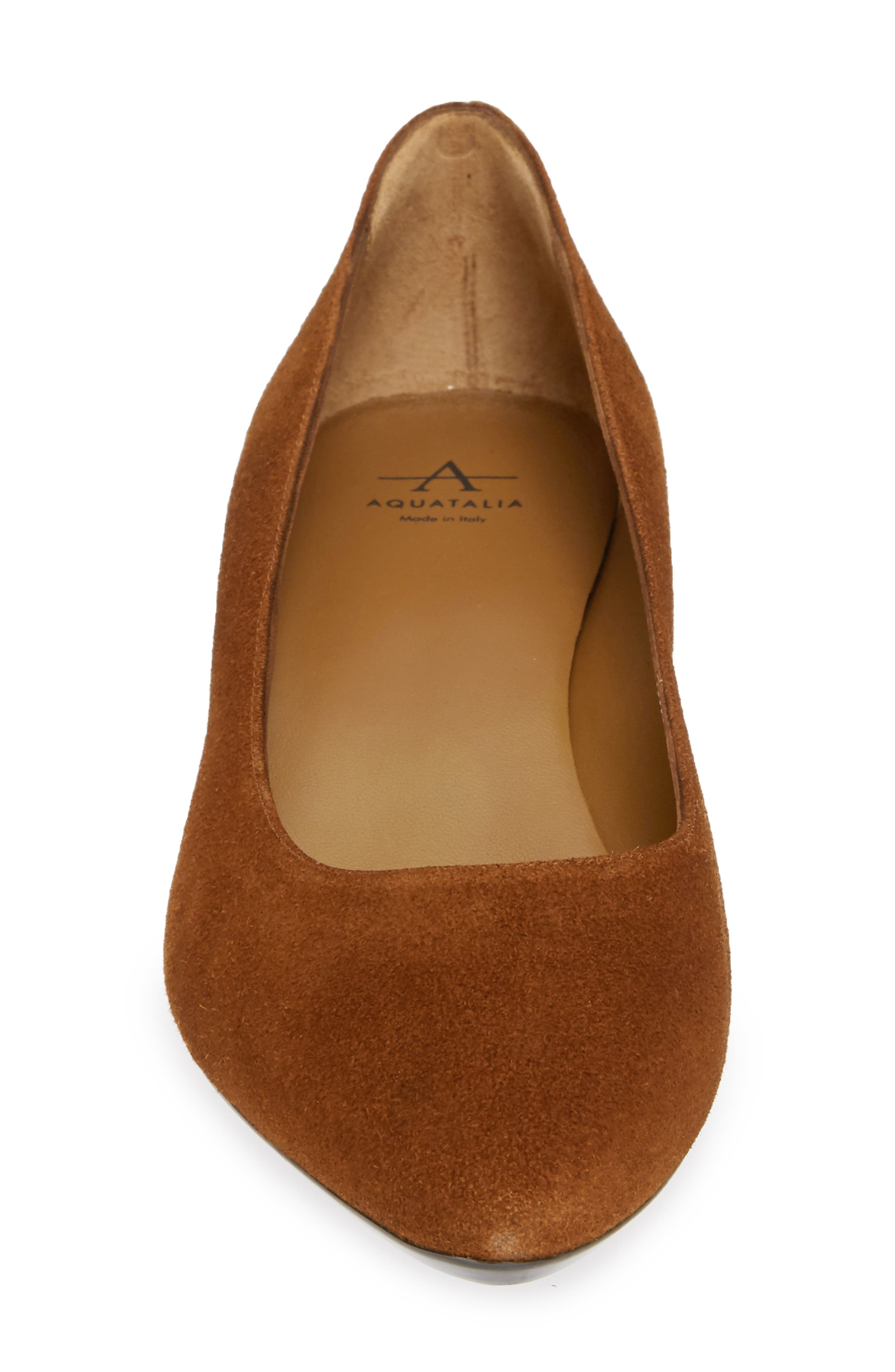 Aquatalia Pasha Weatherproof Pump, Alternate, color, Caramel Suede