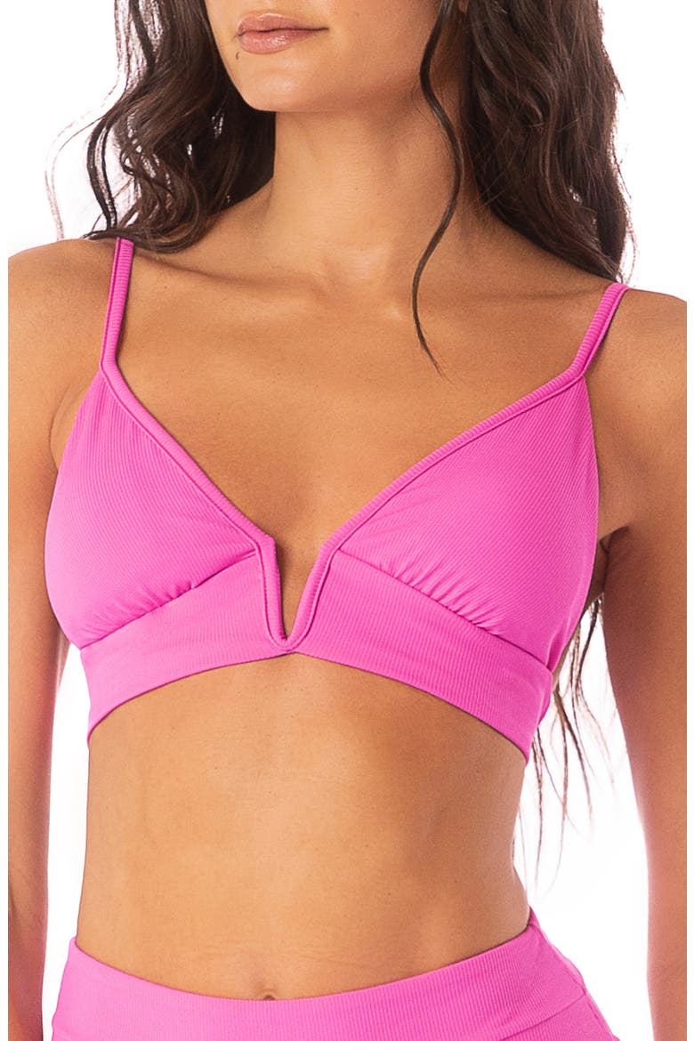 Parade Reversible Triangle Bikini Top, Main, color, PINK
