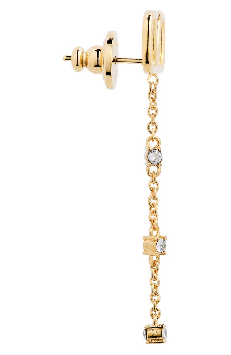 Valentino Garavani Mini VLOGO Crystal Drop Earrings, Alternate, color,