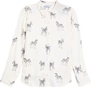 Rails Saige Zebra Print Button-Up Shirt