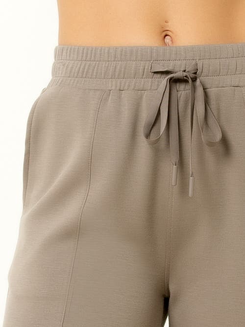 Single Stitch Ultra Soft Wide Leg Pant In Brown