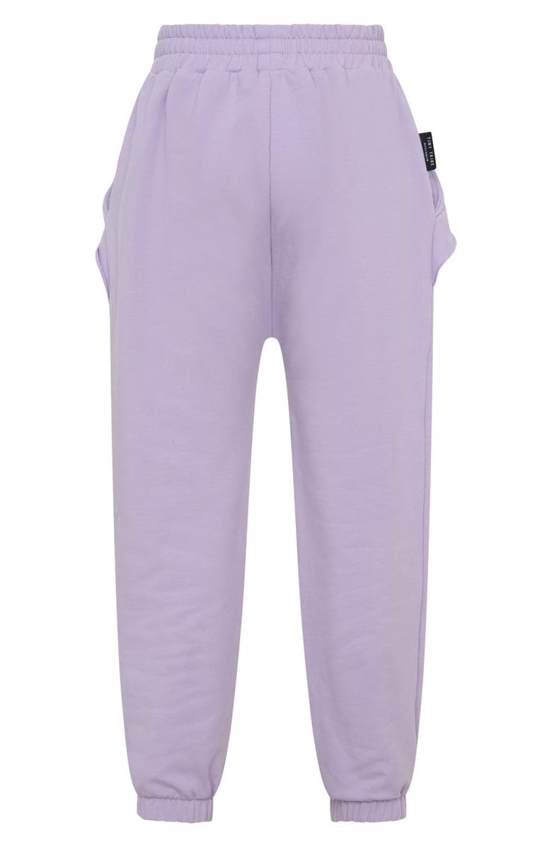 TINY TRIBE Kids' Frill Pocket Cotton Sweatpants, Alternate, color, Lilac