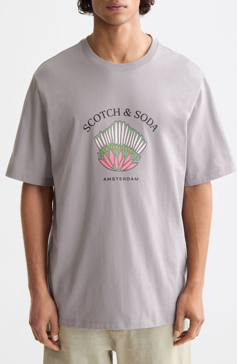 Scotch & Soda Regular Fit Artwork Graphic T-Shirt, Main, color, Gull