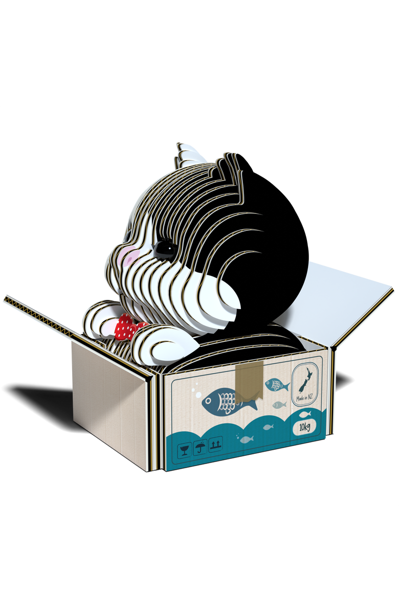 Eugy Puzzles Cat - Tuxedo 3D Puzzle, Alternate, color, NO COLOR