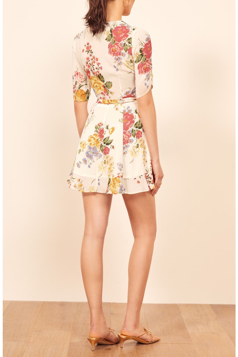 Monica Wrap Dress, Alternate, color, BOUQUET