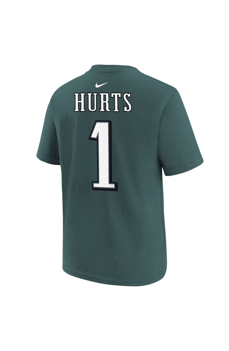 Nike Youth Nike Jalen Hurts Midnight Green Philadelphia Eagles Super Bowl LIX Player Name & Number T-Shirt, Alternate, color,