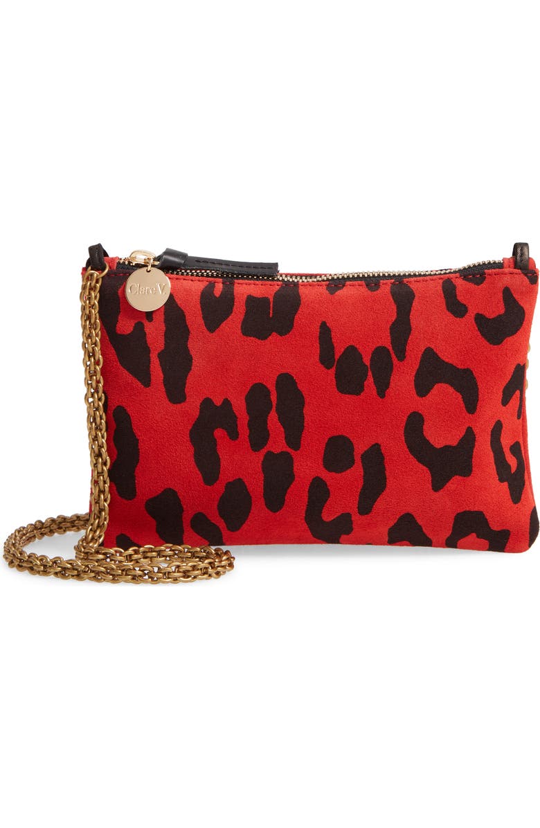 Clare V. Alix Leather Crossbody Bag, Main, color,