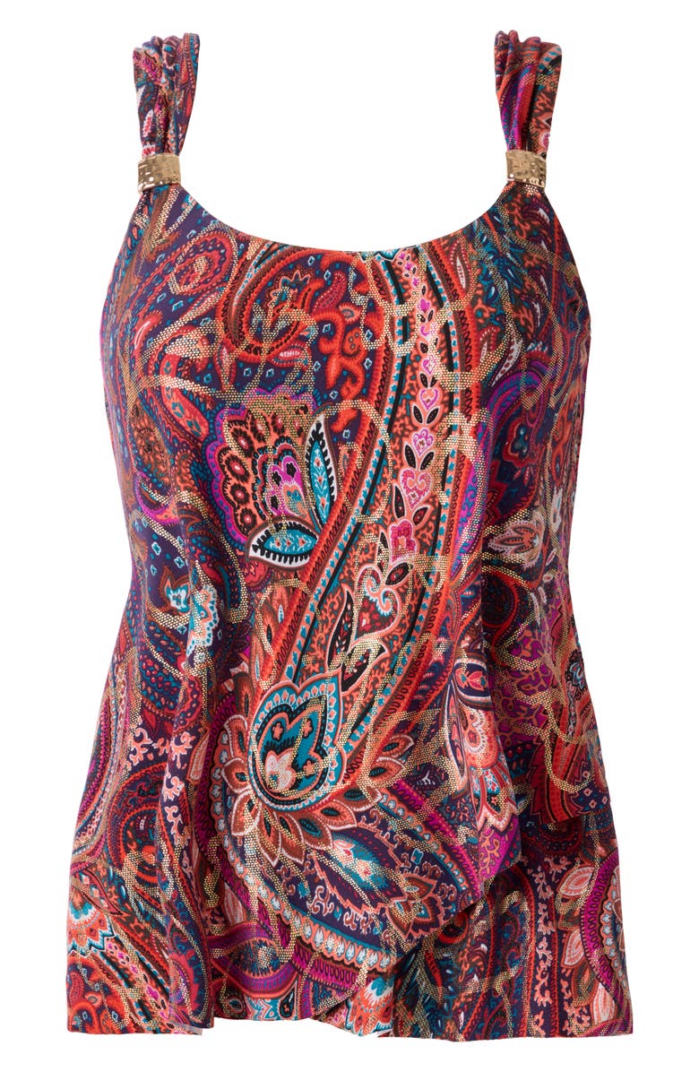 Miraclesuit<sup>®</sup> Dynasty Dazzle Tankini, Alternate, color, Purple Multi