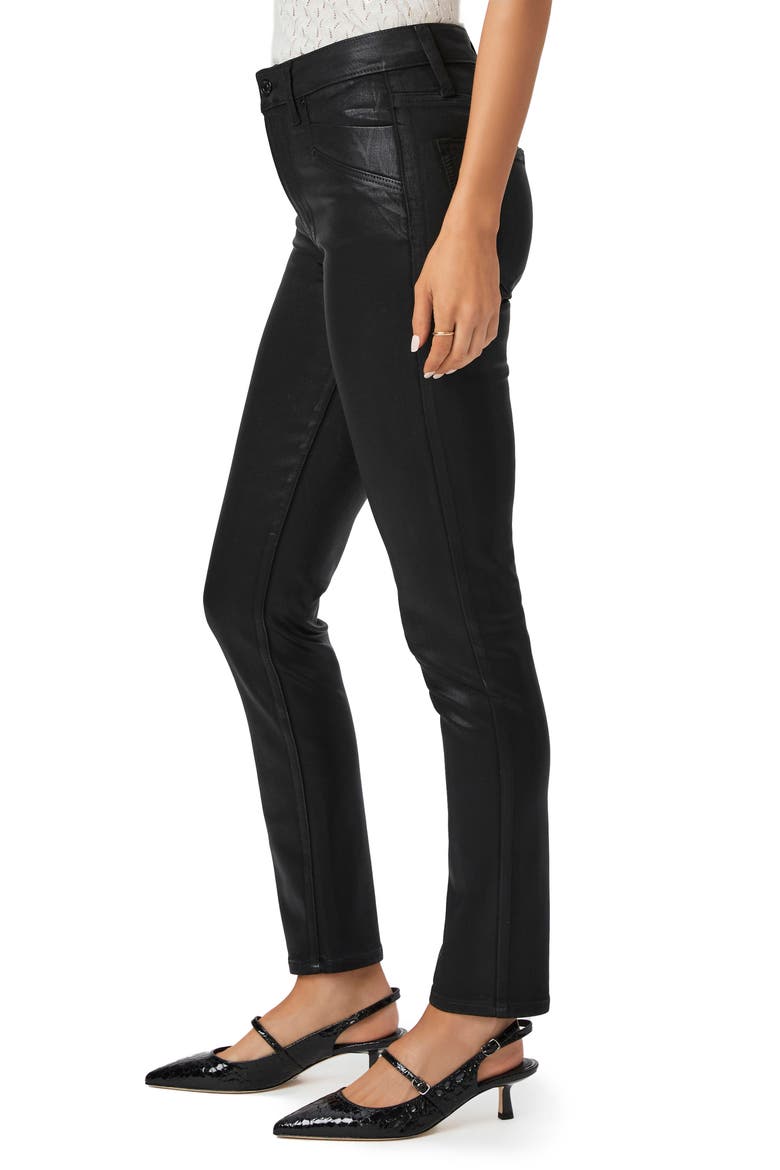 Gemma Coated High Waist Cigarette Jeans, Alternate, color, BLACK FOG LUXE COATING