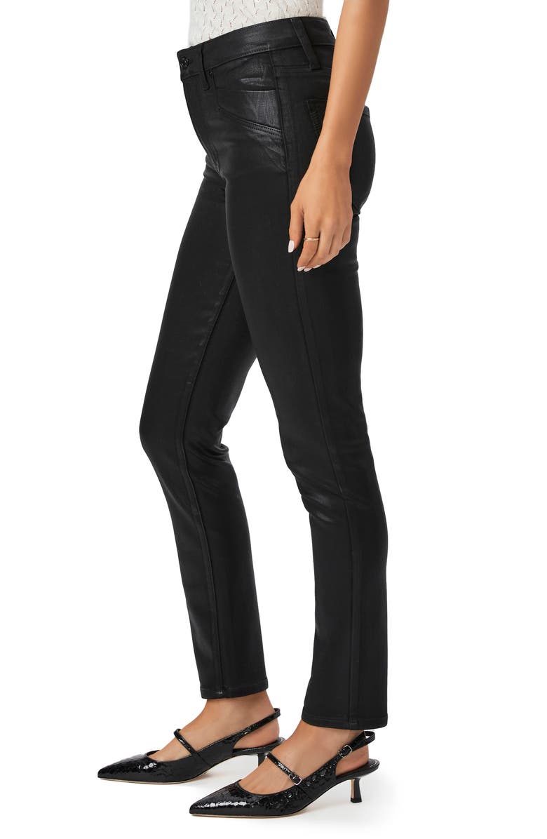 PAIGE Gemma Coated High Waist Cigarette Jeans, Alternate, color, Black Fog Luxe Coating