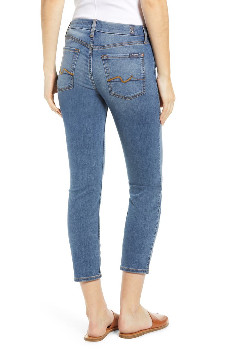 7 For All Mankind <sup>®</sup> b(air) Kimmie Crop Slim Jeans, Alternate, color, 