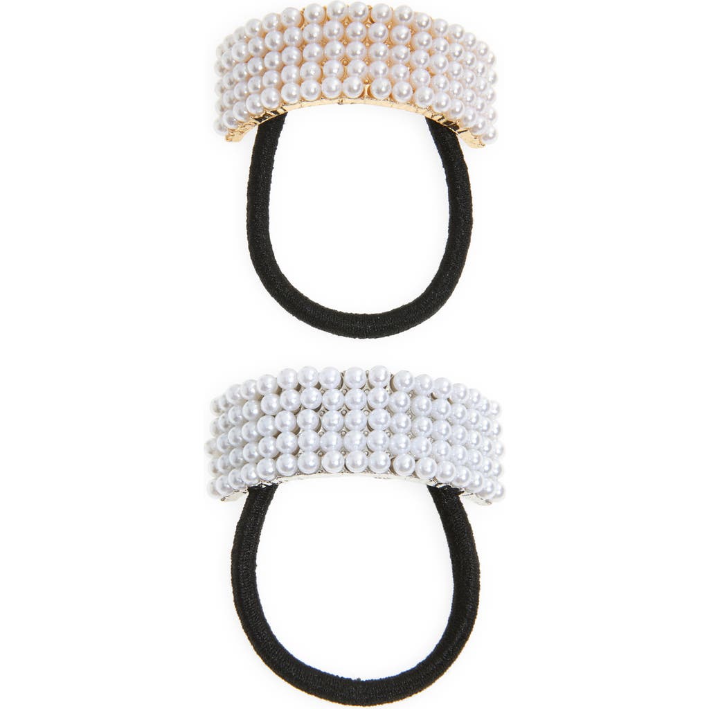 Tasha 2-pack Faux Pearl Ponytail Holders