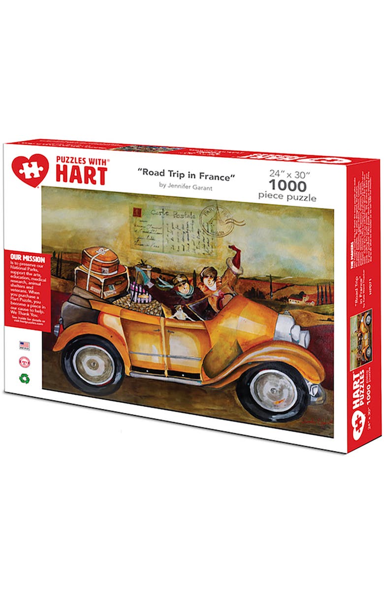 Hart Puzzles Road Trip in France by Jennifer Garant, 24 x 30 Inches, 1000 Piece Puzzle, Main, color, Multicolored