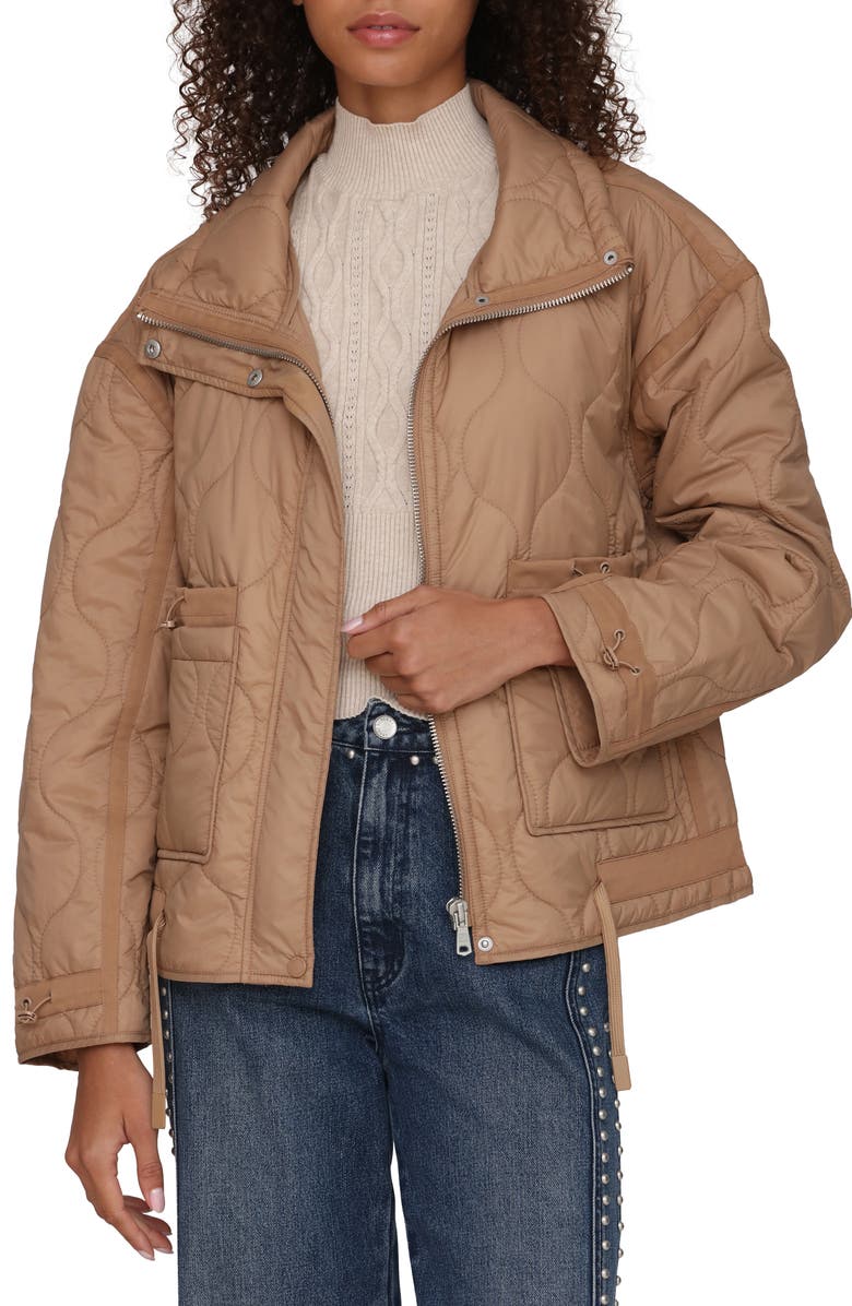 Avec Les Filles Onion Quilted Jacket, Alternate, color, Biscuit