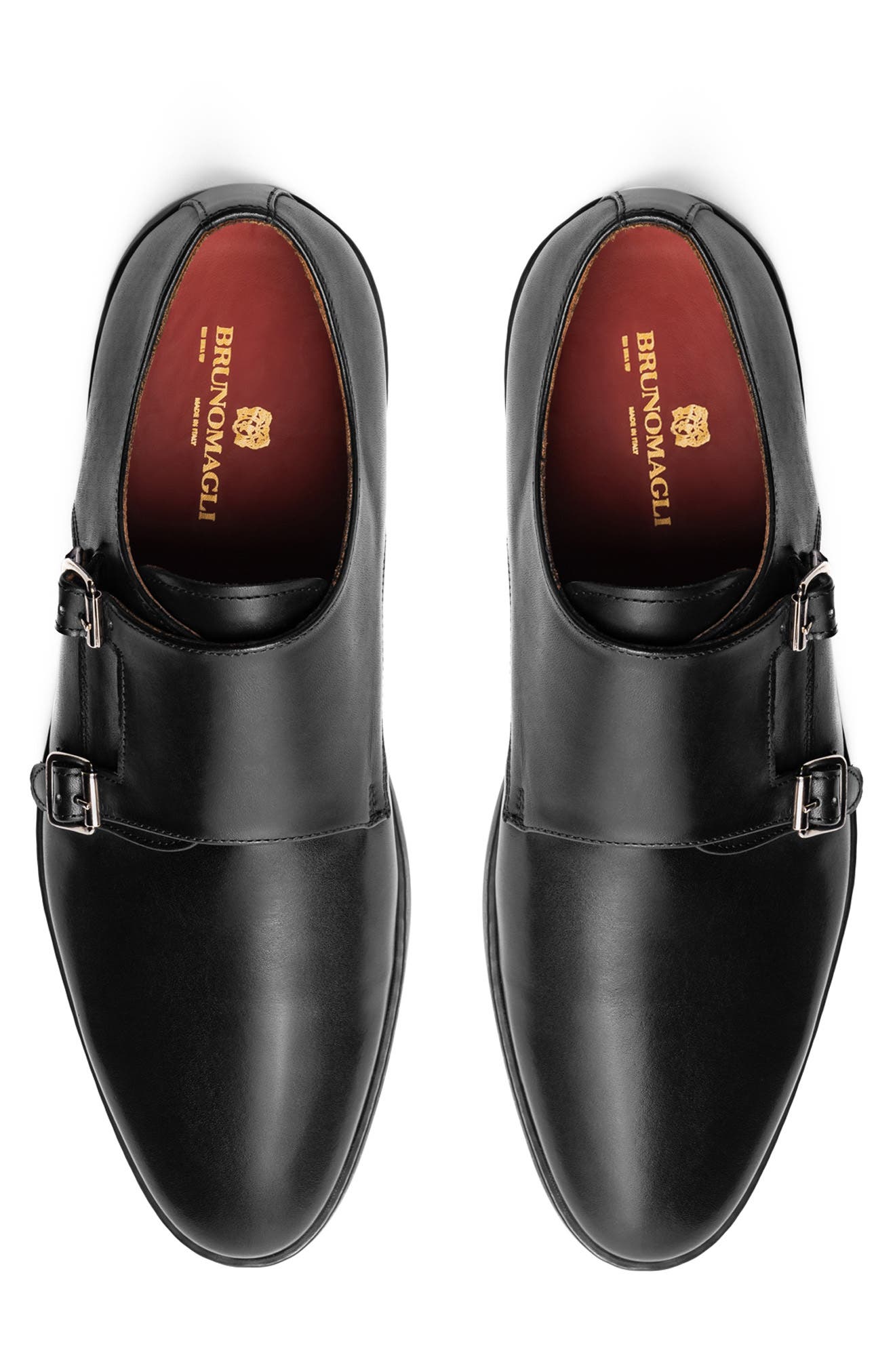 Bruno Magli Palestro Double Monk Shoe, Alternate, color, Black