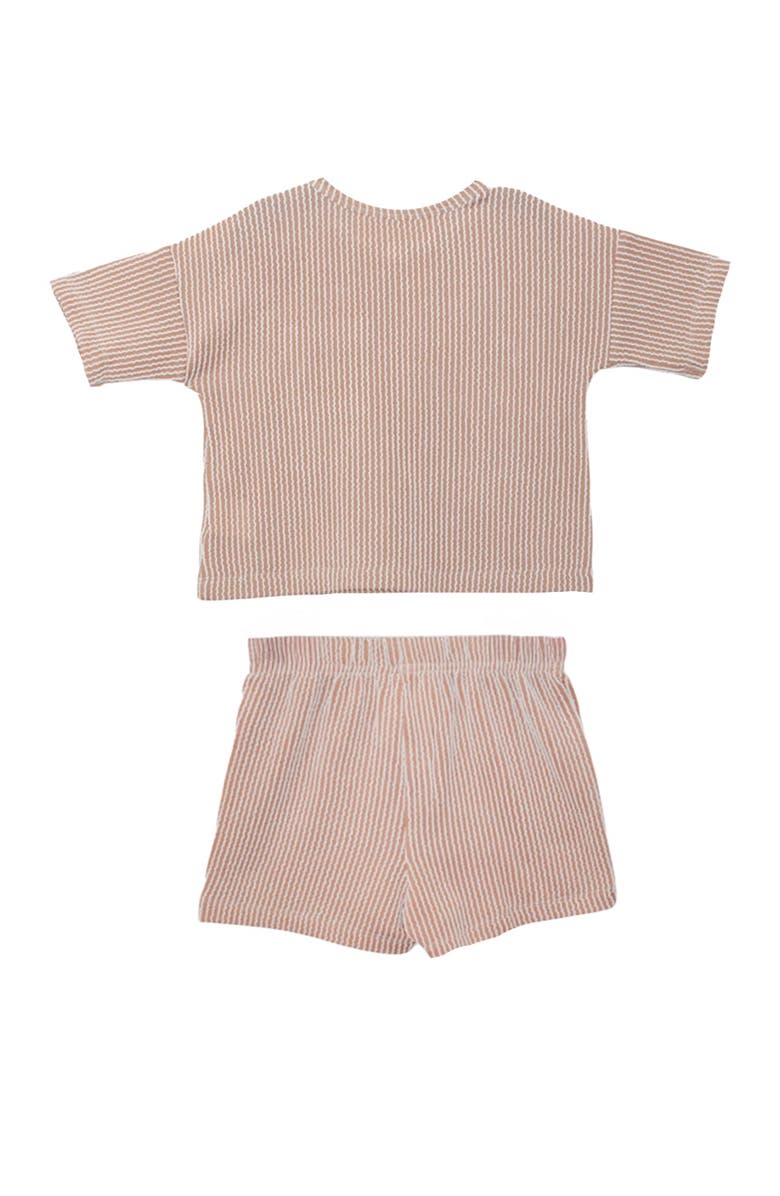 Beckett and Bear Bear Short Sleeve Two Piece Set, Alternate, color, Brown