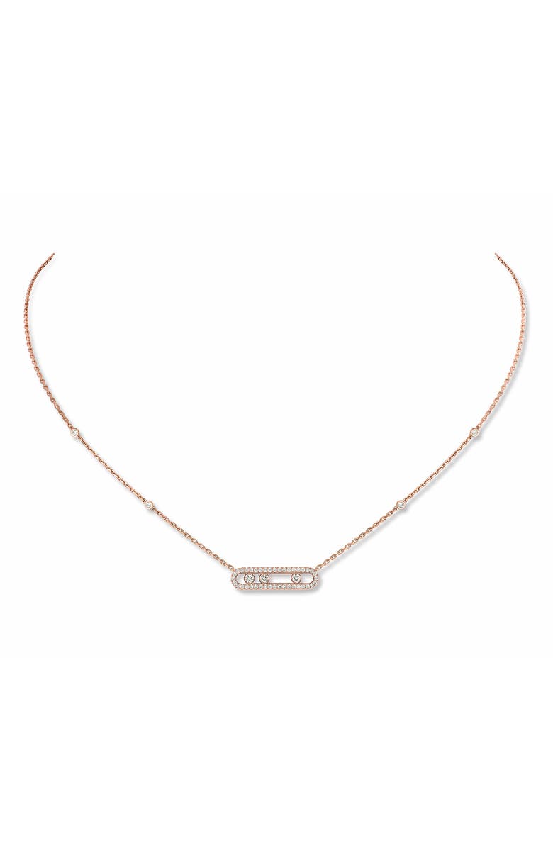 Messika Baby Move Pavé Pendant Necklace, Main, color,