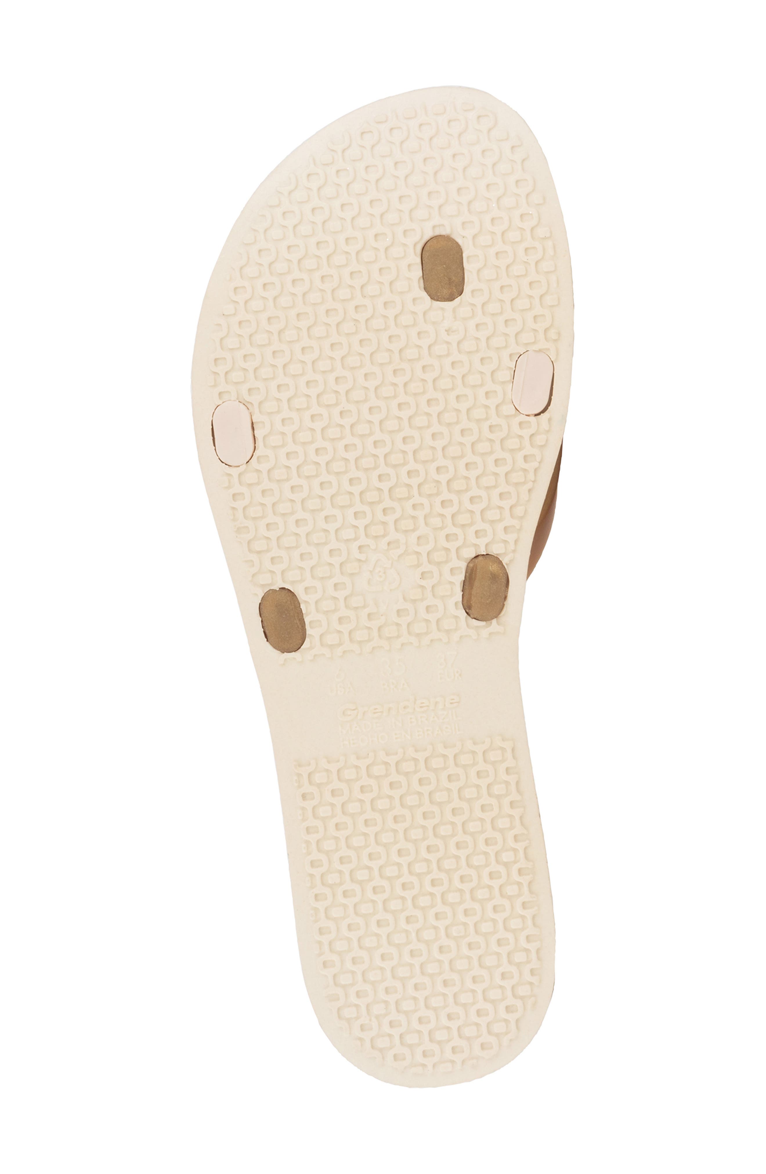 Ipanema 'Kirei Silk' Flip Flop, Alternate, color, Beige/ Gold