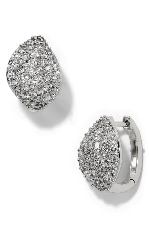 Rocco Pav Hoop Earrings